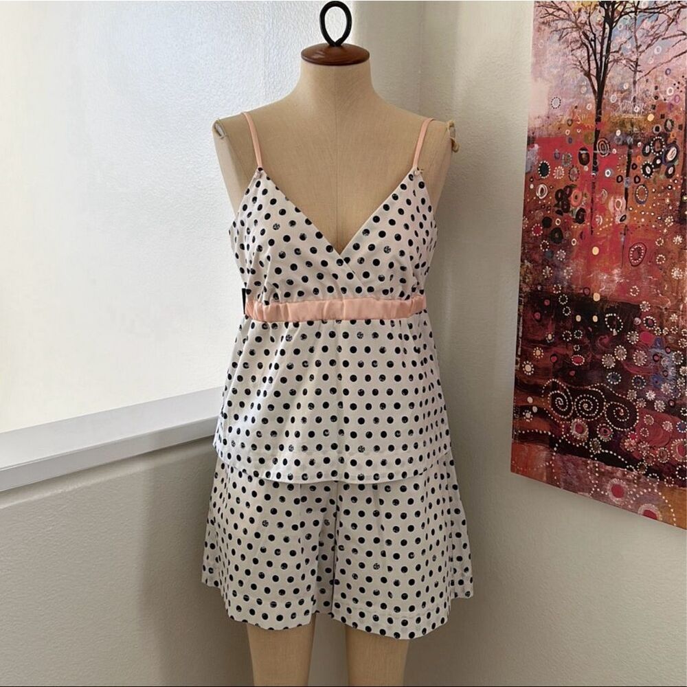 PINKO Uniqueness Contenta Polka Dot Set Tank & Shorts Size 2 US